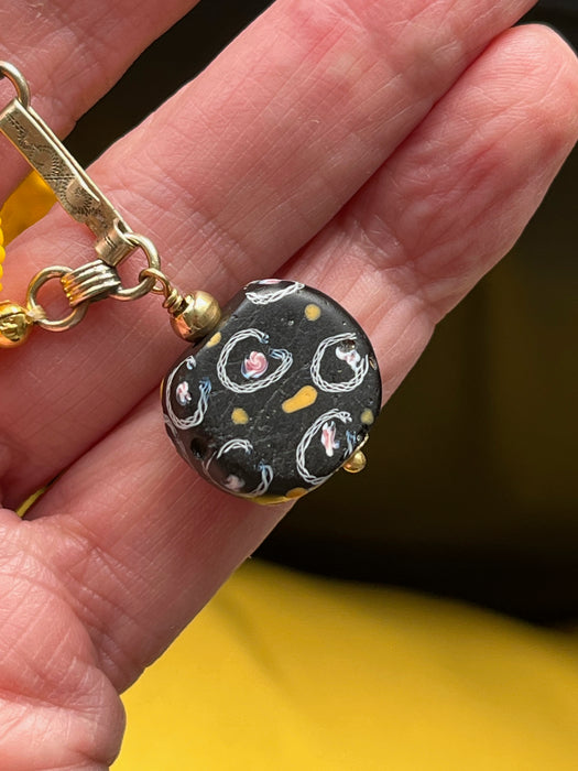 Braided Murano necklace with antique Murano bead