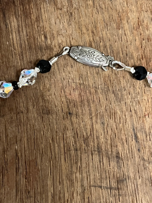 Old Murano- and Bohemian crystal necklace